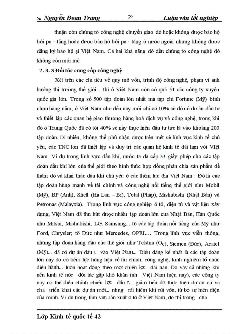 image for page Chuyển giao công nghệ thông qua các dự án FDI Thực trạng và giải pháp