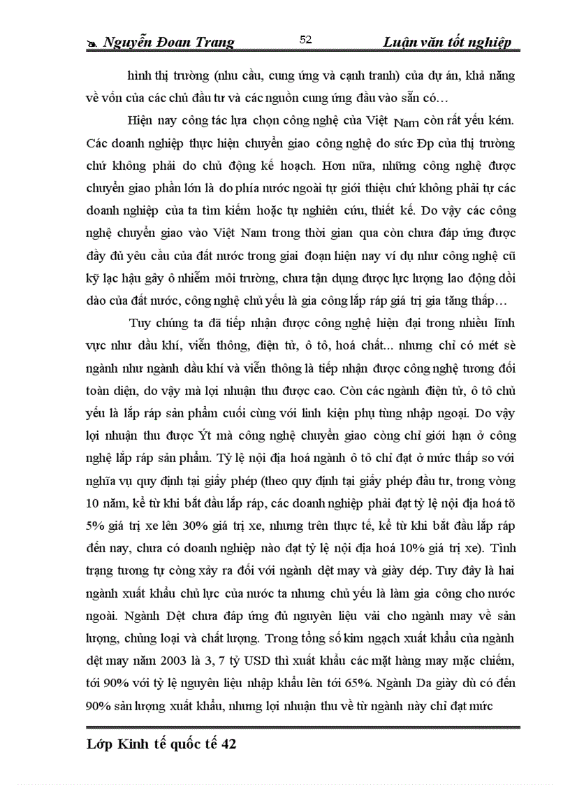 image for page Chuyển giao công nghệ thông qua các dự án FDI Thực trạng và giải pháp