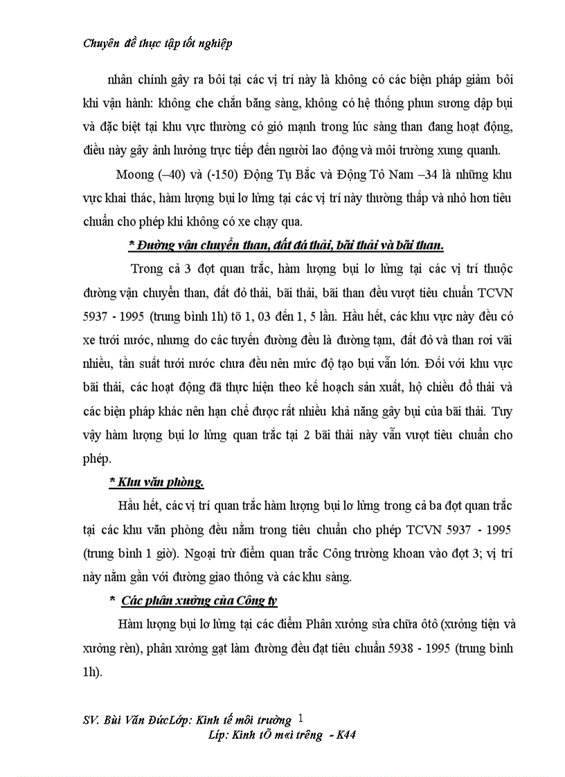 image for page Phân tích những tác động môi trường và đánh giá hiệu quả kinh tế môi trường của dự án cải tạo mở rộng khai thác kinh doanh than mỏ than Cọc Sáu 1