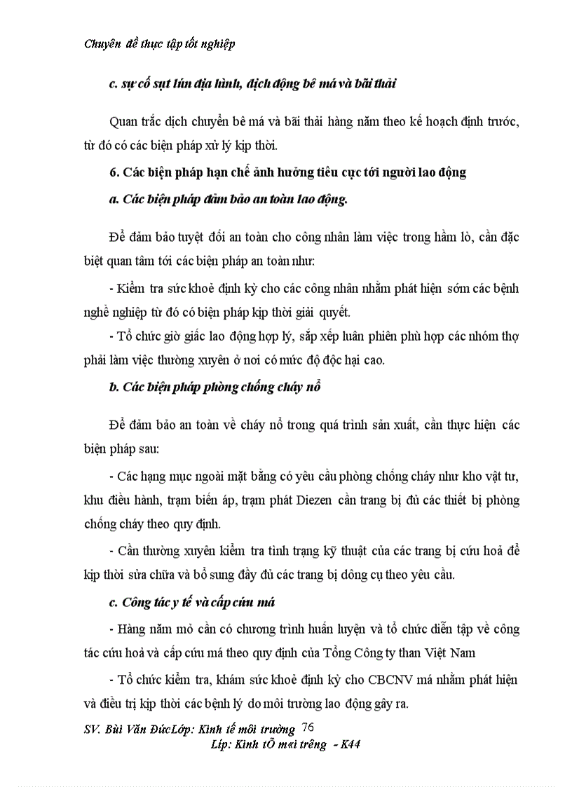 image for page Phân tích những tác động môi trường và đánh giá hiệu quả kinh tế môi trường của dự án cải tạo mở rộng khai thác kinh doanh than mỏ than Cọc Sáu 1