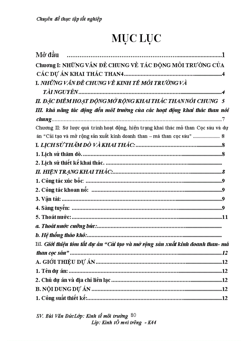 image for page Phân tích những tác động môi trường và đánh giá hiệu quả kinh tế môi trường của dự án cải tạo mở rộng khai thác kinh doanh than mỏ than Cọc Sáu 1