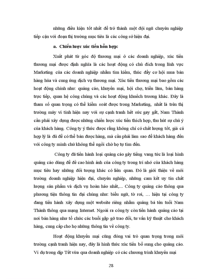 image for page Thực trạng và một số biện pháp nâng cao hiệu quả hoạt động Marketing của công ty TNHH sản xuất và thương mại Nam Thành 1