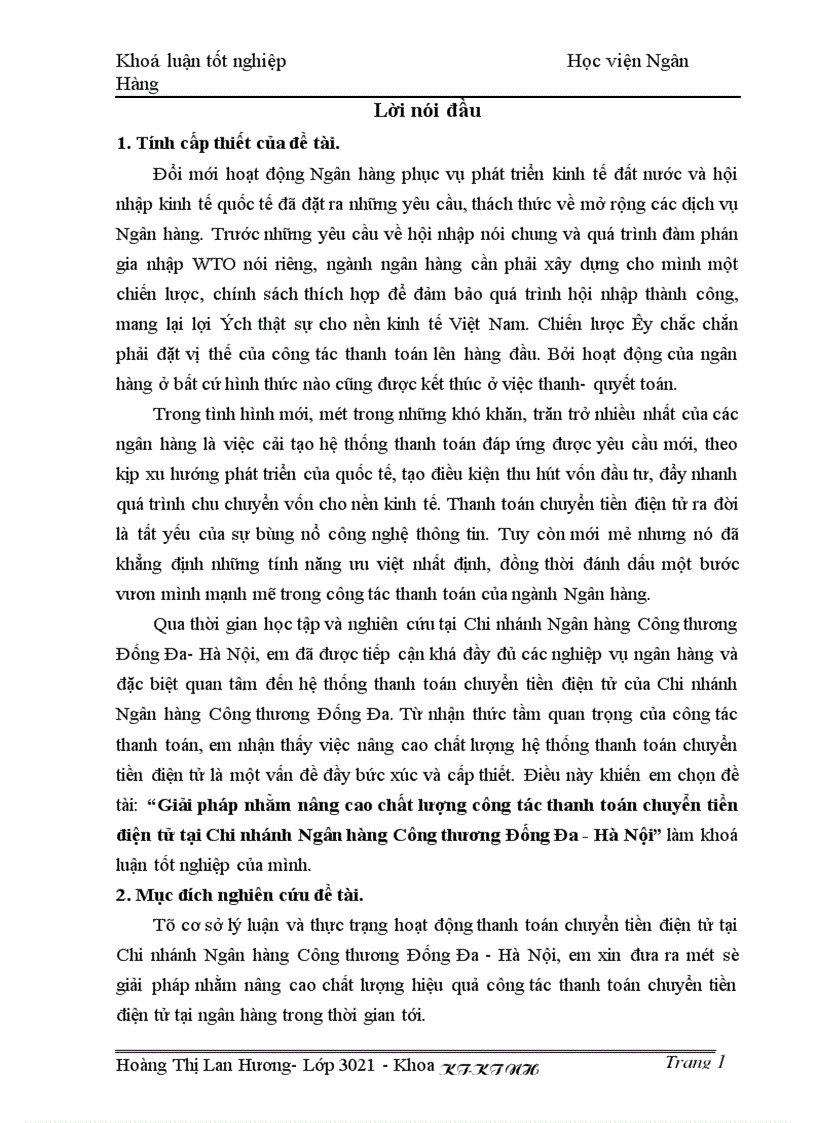 image for page Giải pháp nhằm nâng cao chất lượng công tác thanh toán chuyển tiền điện tử tại Chi nhánh Ngân hàng Công thương Đống Đa Hà Nội 1