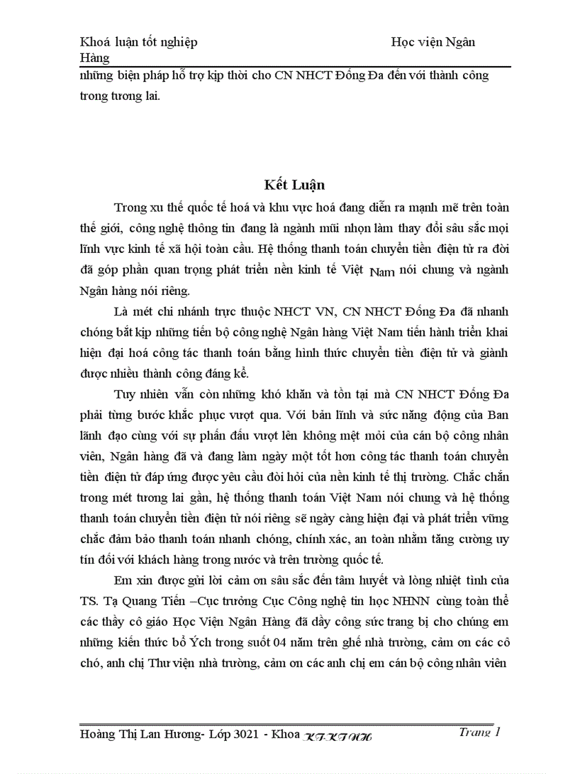 image for page Giải pháp nhằm nâng cao chất lượng công tác thanh toán chuyển tiền điện tử tại Chi nhánh Ngân hàng Công thương Đống Đa Hà Nội 1