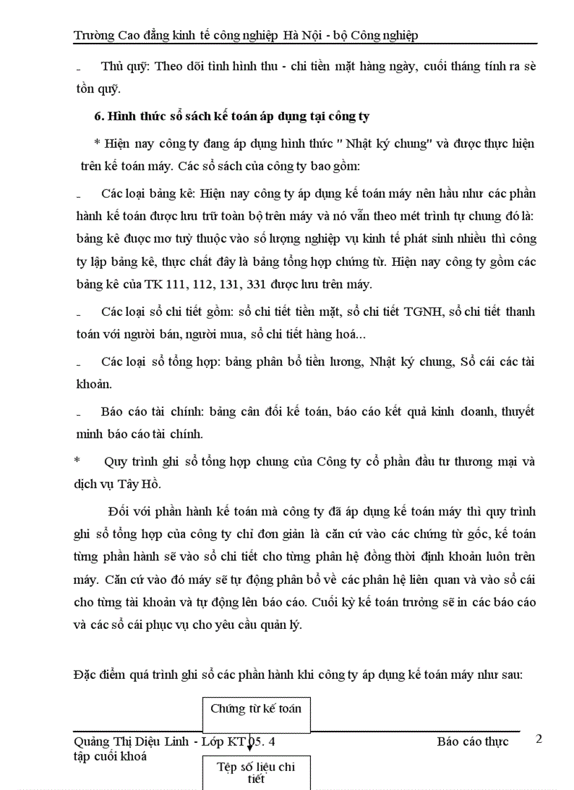 image for page Báo cáo thực tập tại Công ty cổ phần Đầu tư Thương Mại và Dịch vụ Tây Hồ 1