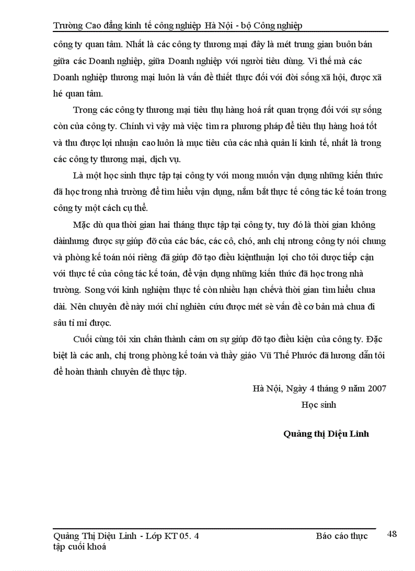 image for page Báo cáo thực tập tại Công ty cổ phần Đầu tư Thương Mại và Dịch vụ Tây Hồ 1