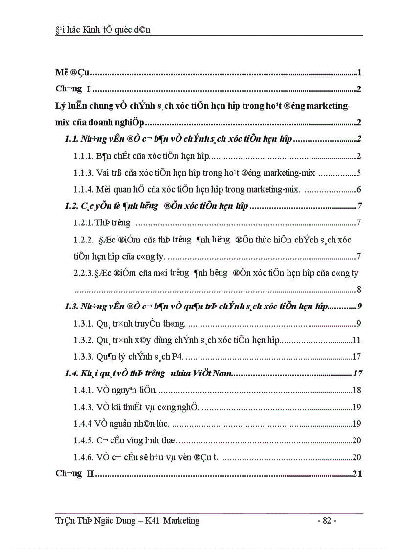 image for page Thực trạng thực hiện chính sách xúc tiến hỗn hợp của công ty nhựa cao cấp Hàng không