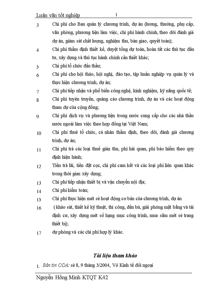 image for page Nguồn vốn hỗ trợ phát triển chính thức ODA của Pháp tại Việt Nam giai đoạn 1993 2003