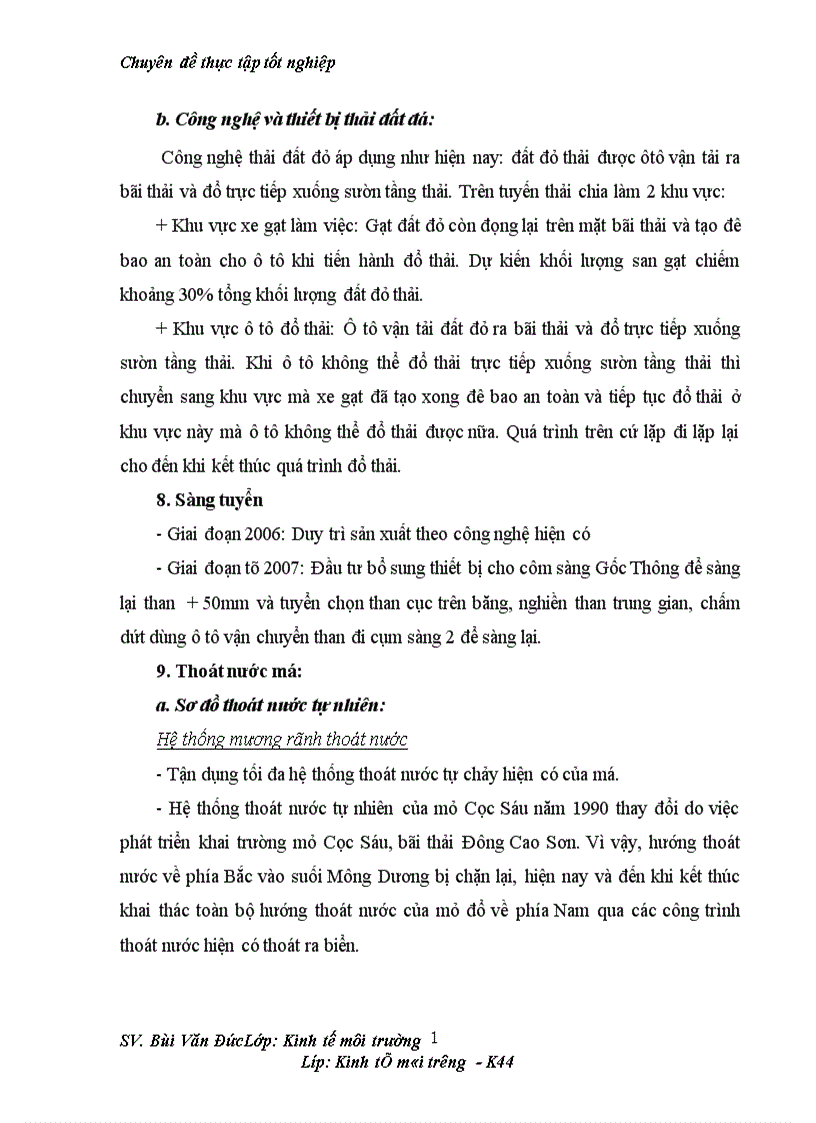 image for page Phân tích những tác động môi trường và đánh giá hiệu quả kinh tế môi trường của dự án cải tạo mở rộng khai thác kinh doanh than mỏ than Cọc Sáu 1