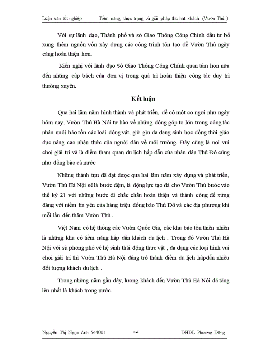 image for page tiềm năng du lịch và khả năng thu hút khách tham quan của Vươờn Thú Hà Nội