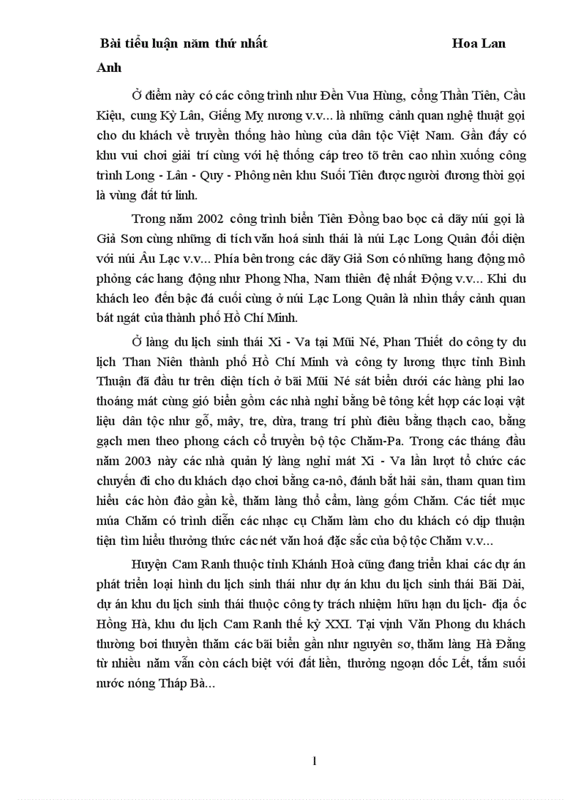image for page Thực trạng phát triển du lịch sinh thái ở Việt Nam 1