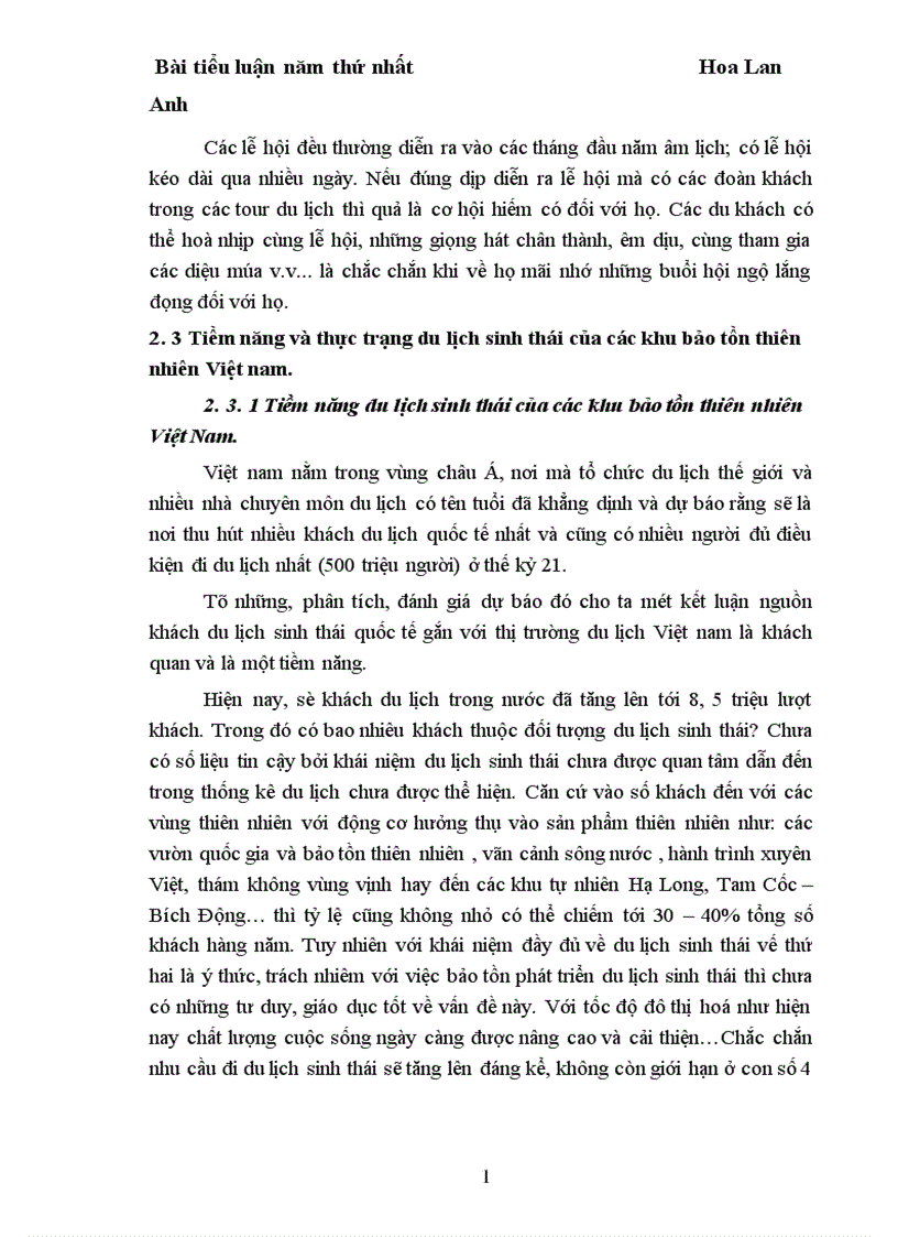 image for page Thực trạng phát triển du lịch sinh thái ở Việt Nam 1