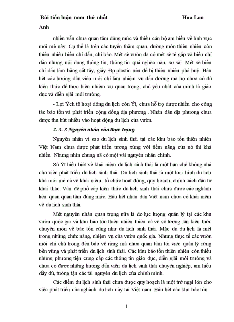 image for page Thực trạng phát triển du lịch sinh thái ở Việt Nam 1