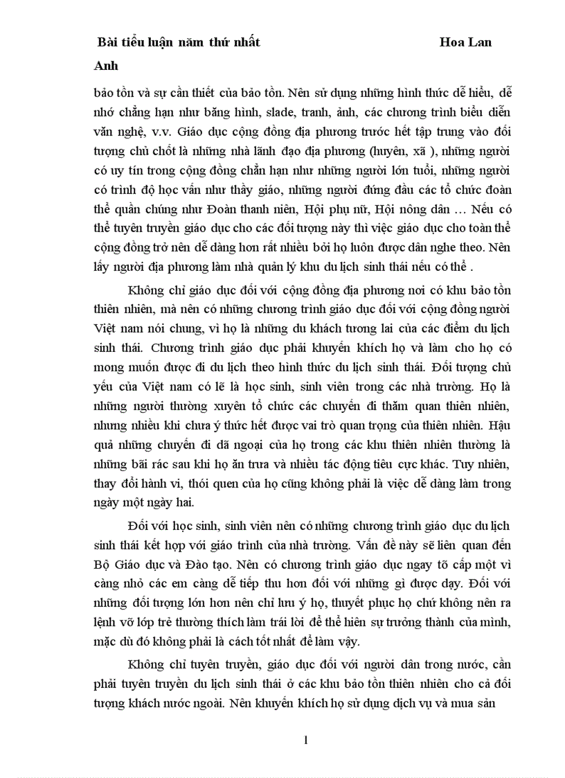 image for page Thực trạng phát triển du lịch sinh thái ở Việt Nam 1