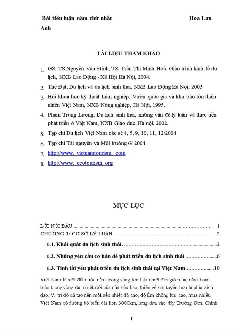 image for page Thực trạng phát triển du lịch sinh thái ở Việt Nam 1