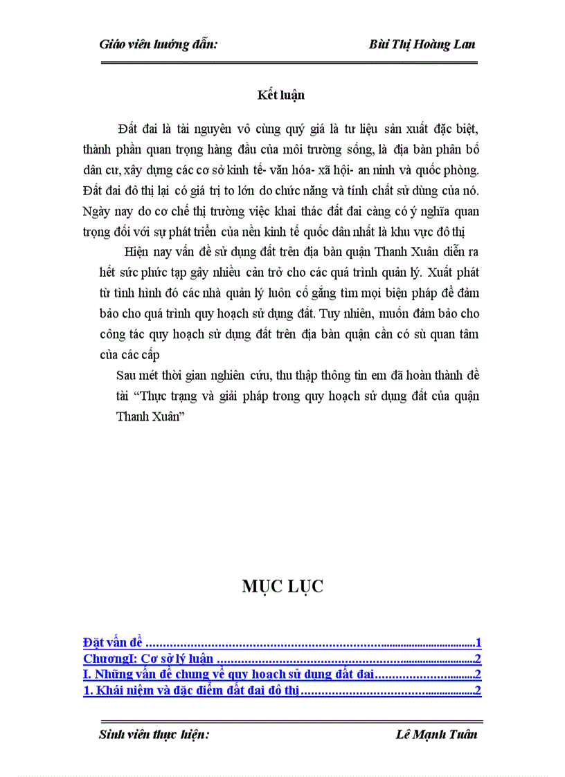 image for page Thực trạng và giải pháp trong quy hoạch sử dụng đất ở quận Thanh Xuân 1