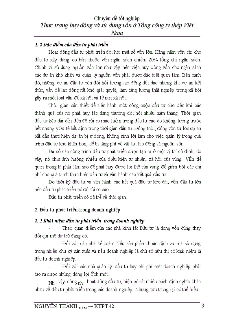 image for page Thực trạng huy động và sử dụng vốn ở Tổng ng ty thép Việt Nam Ngô Xuân Đắc ĐT B