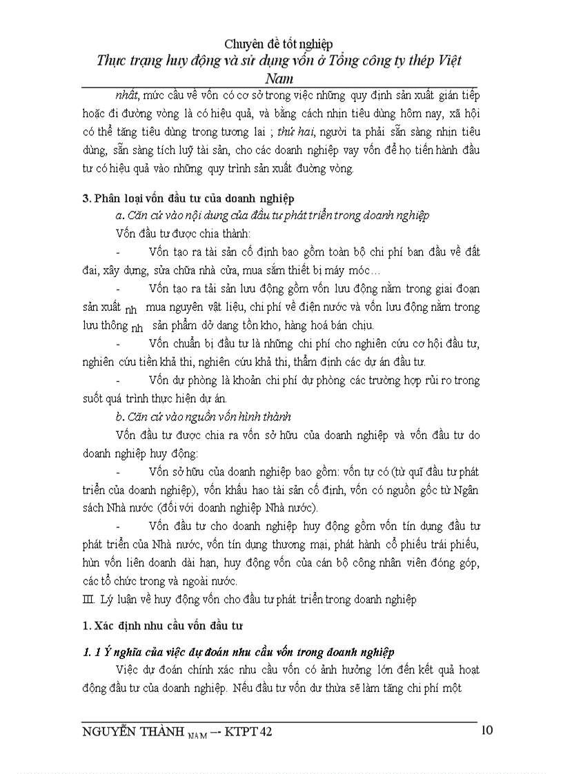 image for page Thực trạng huy động và sử dụng vốn ở Tổng ng ty thép Việt Nam Ngô Xuân Đắc ĐT B