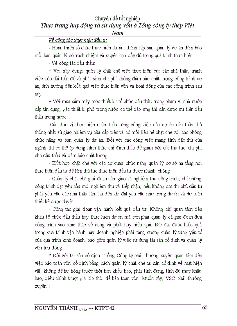 image for page Thực trạng huy động và sử dụng vốn ở Tổng ng ty thép Việt Nam Ngô Xuân Đắc ĐT B
