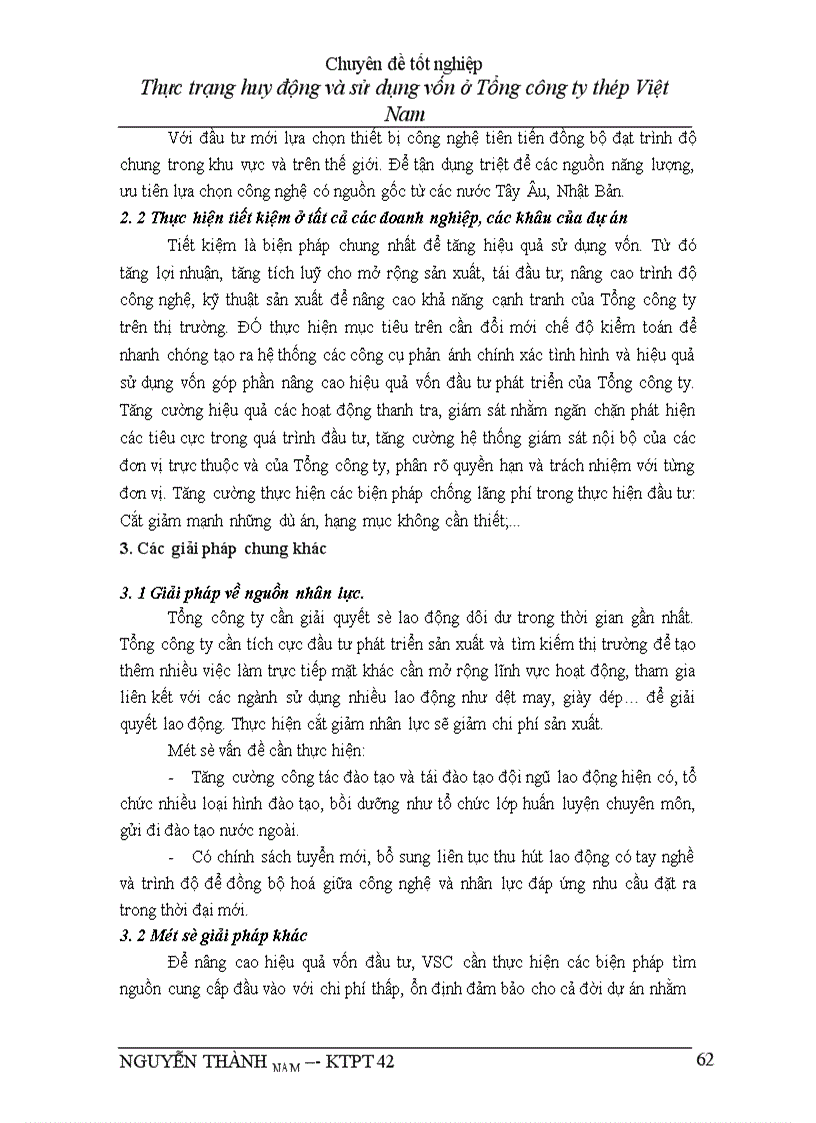 image for page Thực trạng huy động và sử dụng vốn ở Tổng ng ty thép Việt Nam Ngô Xuân Đắc ĐT B