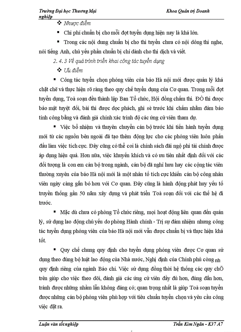 image for page Nâng cao chất lượng công tác tuyển dụng phóng viên ở Toà soạn báo Hà nội mới