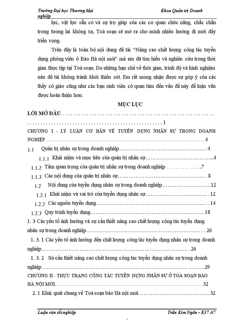 image for page Nâng cao chất lượng công tác tuyển dụng phóng viên ở Toà soạn báo Hà nội mới