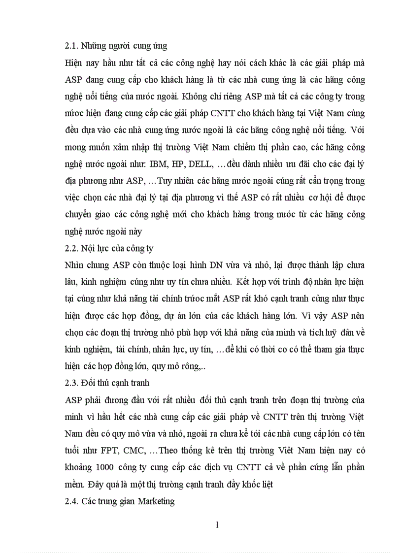 image for page Báo cáo thực tập tổng hợp của Công ty ASP