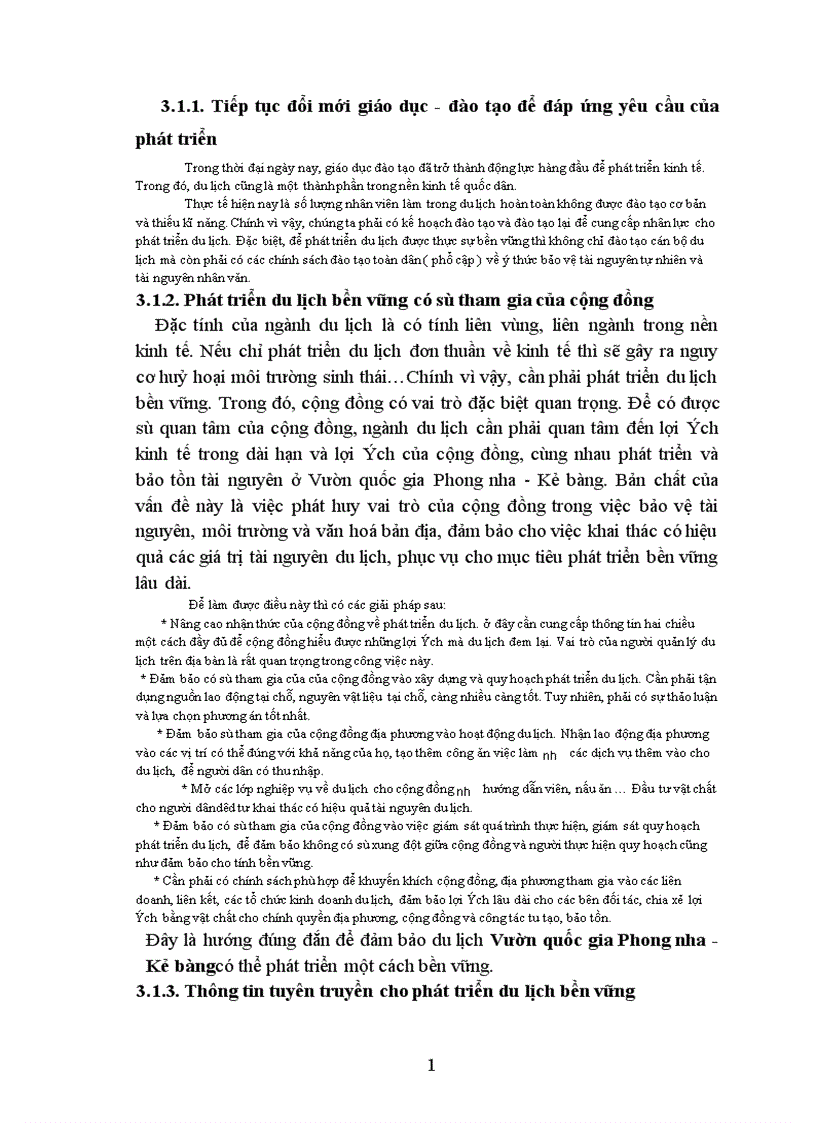 image for page Phương hướng và giải pháp nhằm phát triển du lịch bền vững ở Vườn quốc gia Phong nha Kẻ bàng