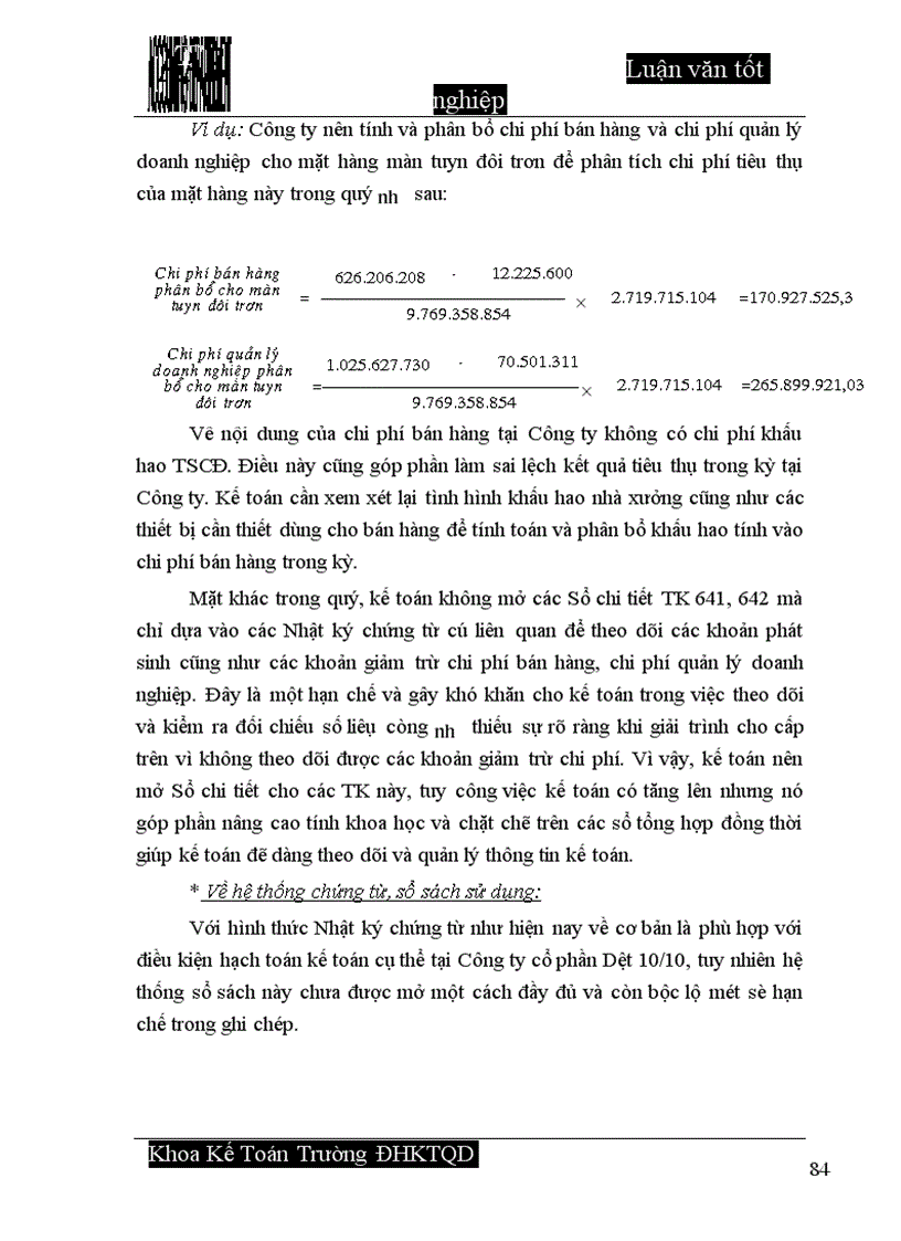 image for page Hoàn thiện công tác hạch toán tiêu thụ thành phẩm và xác định kết quả tiêu thụ tại Công ty cổ phần Dệt 10 10