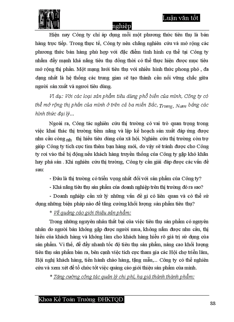 image for page Hoàn thiện công tác hạch toán tiêu thụ thành phẩm và xác định kết quả tiêu thụ tại Công ty cổ phần Dệt 10 10