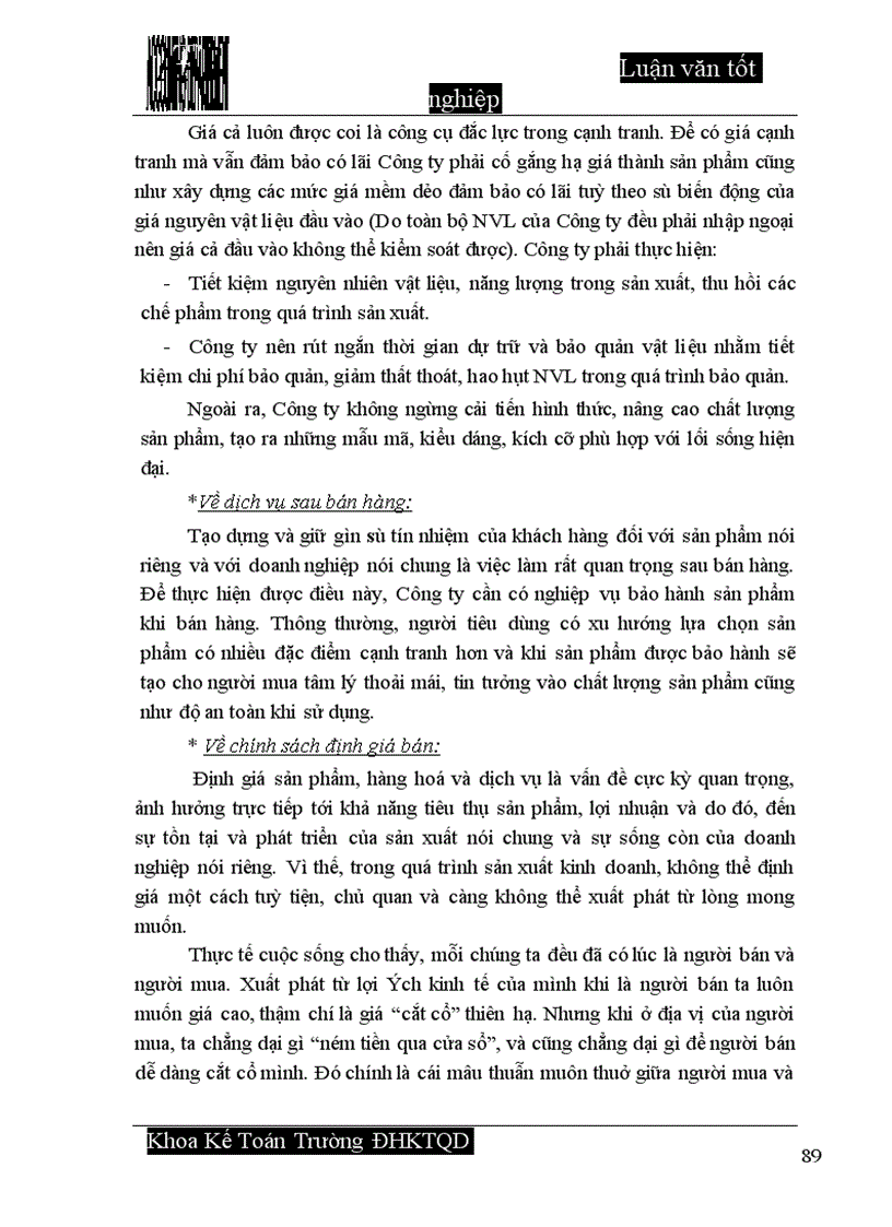 image for page Hoàn thiện công tác hạch toán tiêu thụ thành phẩm và xác định kết quả tiêu thụ tại Công ty cổ phần Dệt 10 10