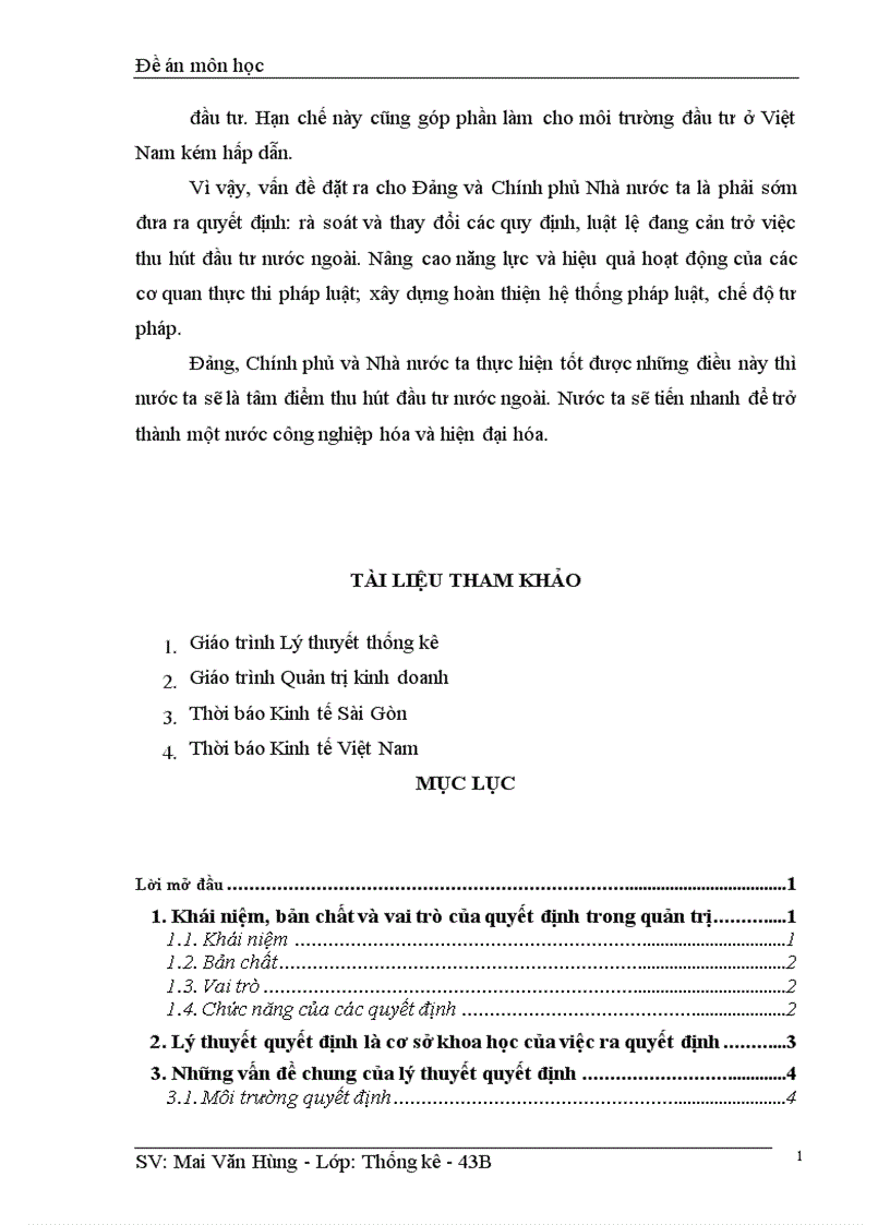 image for page Đề án môn học Lý thuyết thống kê 1