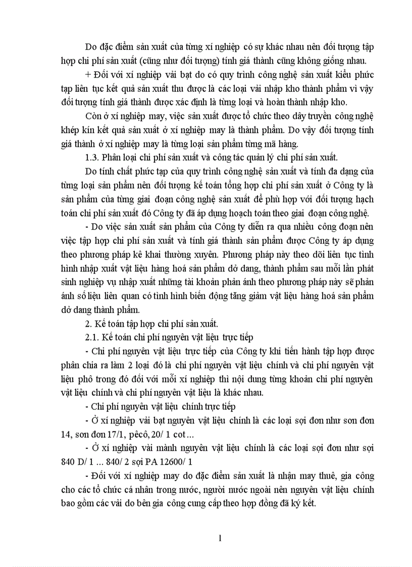 image for page Hoàn thiện kế toán chi phí sản xuất và tính giá thành sản phẩm ở Công ty dệt vải công nghiệp Hà Nội 1