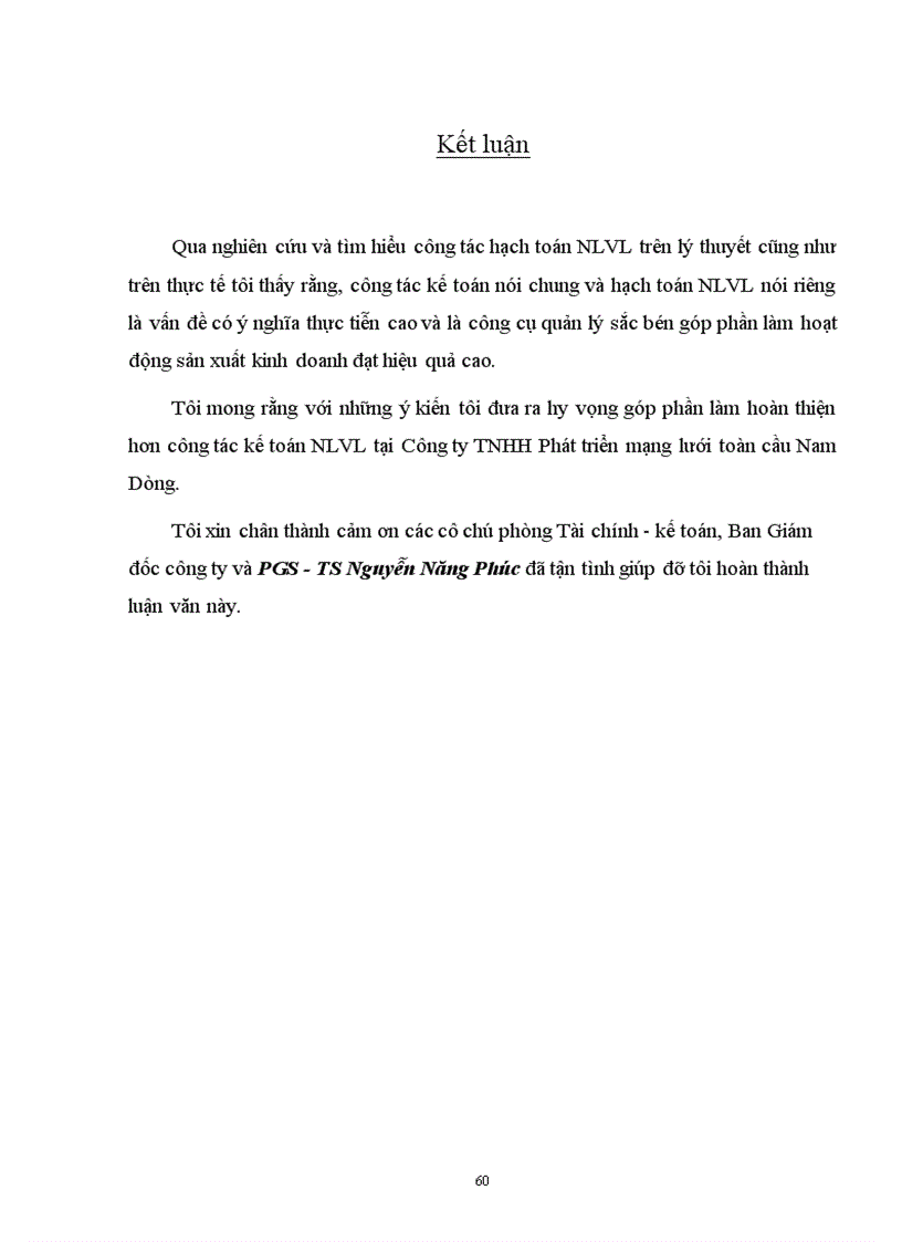 image for page Tổ chức hạch toán nguyên liệu vật liệu với việc nâng cao hiệu quả sử dụng vốn lưu động tại Công ty TNHH phát triển mạng lưới toàn cầu Nam Dũng 1