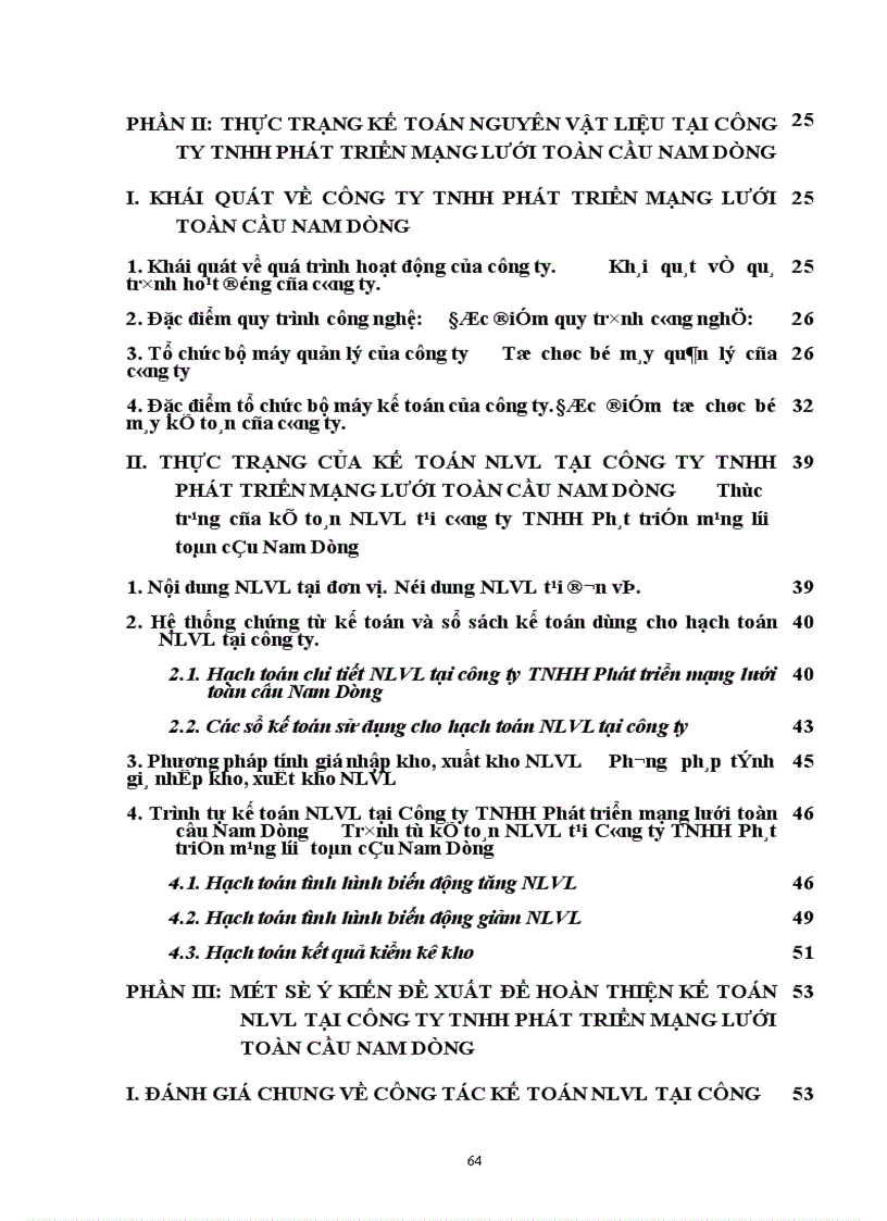 image for page Tổ chức hạch toán nguyên liệu vật liệu với việc nâng cao hiệu quả sử dụng vốn lưu động tại Công ty TNHH phát triển mạng lưới toàn cầu Nam Dũng 1