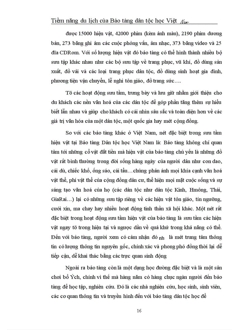 image for page Tiềm năng du lịch của bảo tàng dân tộc Việt Nam 1