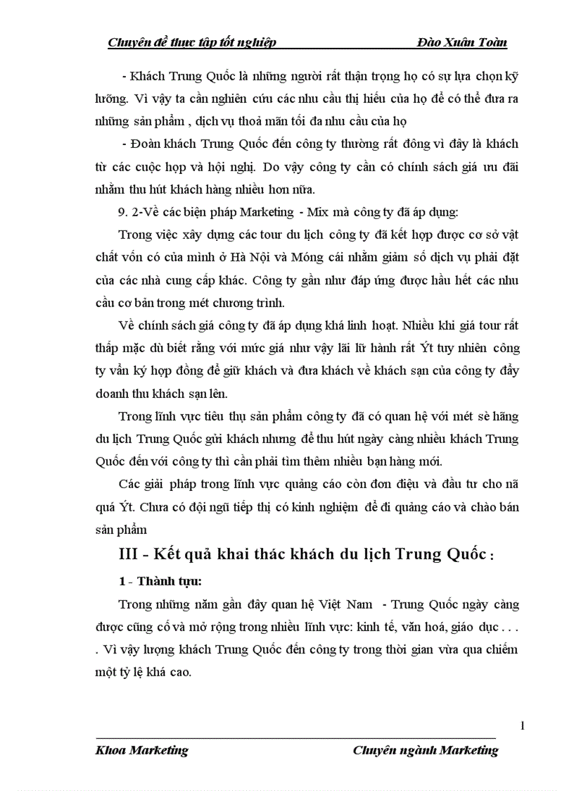 image for page Đặc điểm tâm lý khách du lịch Trung Quốc và các biện pháp Marketing Mix nhằm tăng khả năng thu hút khách du lịch Trung Quốc tại công ty du lịch lữ hành Victortour 1