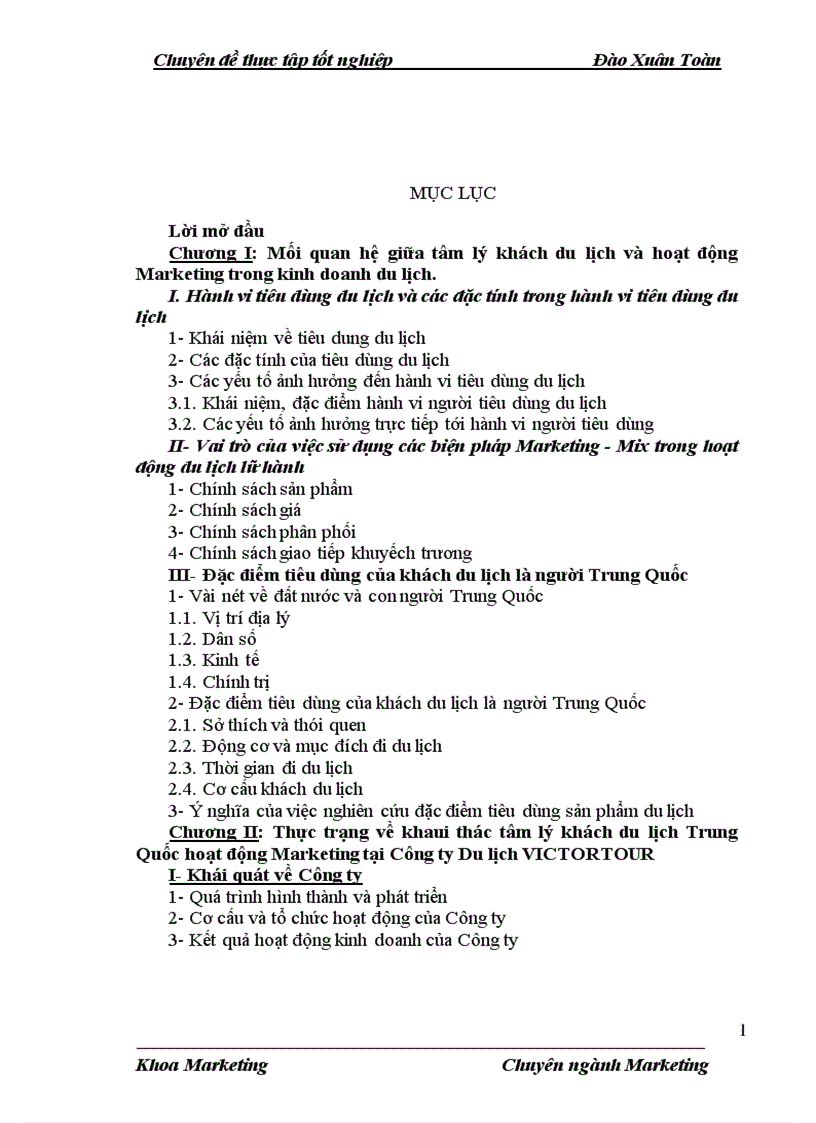 image for page Đặc điểm tâm lý khách du lịch Trung Quốc và các biện pháp Marketing Mix nhằm tăng khả năng thu hút khách du lịch Trung Quốc tại công ty du lịch lữ hành Victortour 1