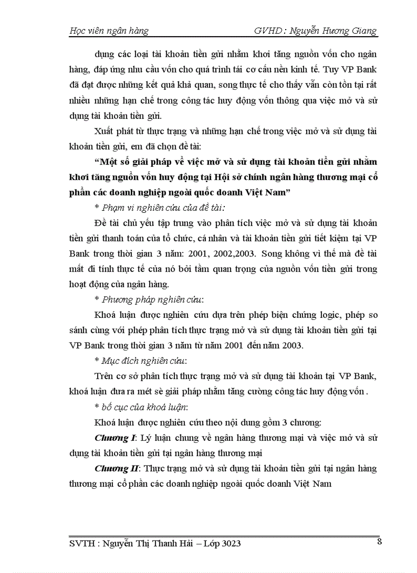 image for page Một số giải pháp về việc mở và sử dụng tài khoản tiền gửi nhằm khơi tăng nguồn vốn huy động tại Hội sở chính ngân hàng thương mại cổ phần các doanh nghiệp ngoài quốc doanh Việt Nam