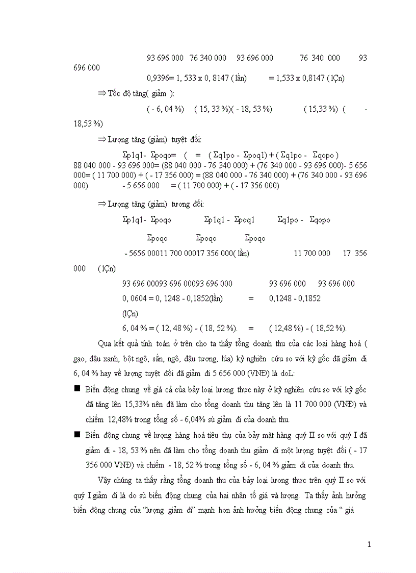 image for page Vận dụng phương pháp chỉ số để phân tích doanh thu của công ty trách nhiệm hữu hạn Việt Phương