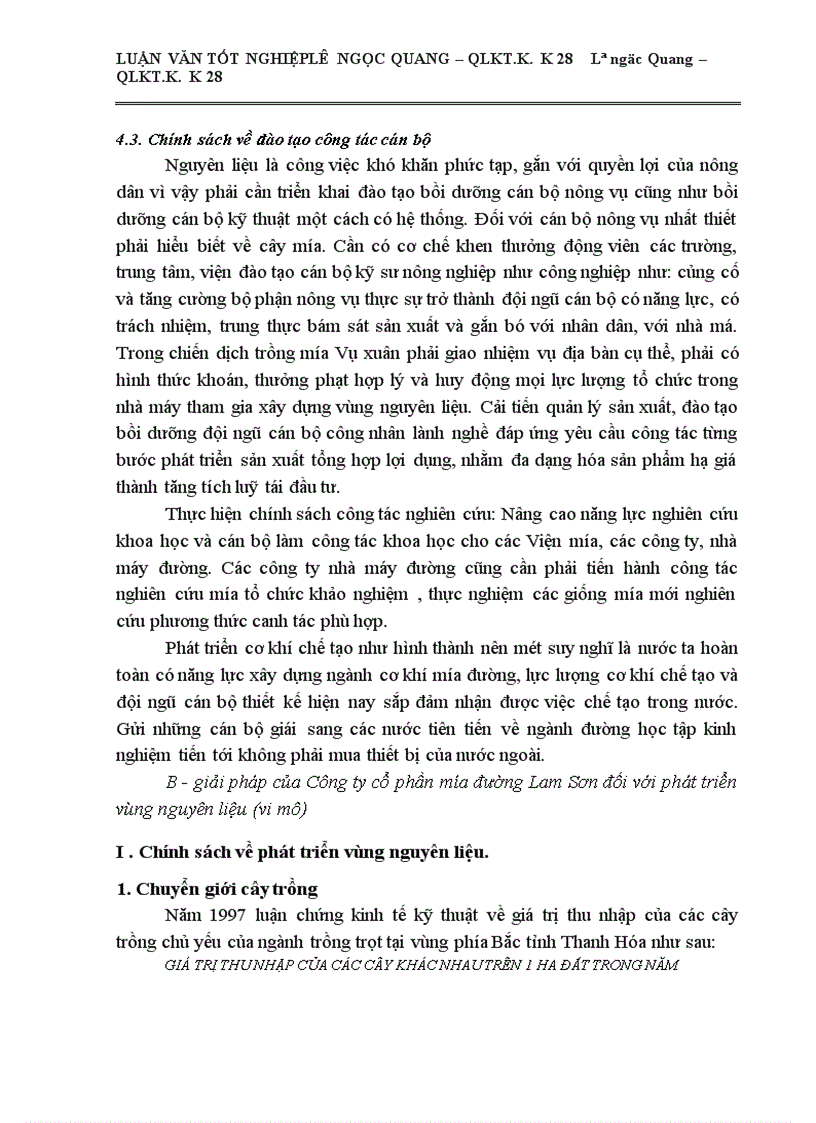 image for page Một số giải pháp cơ bản về phát triển vùng Nguyên liệu Công ty Cổ phần mía đường Lam Sơn 1