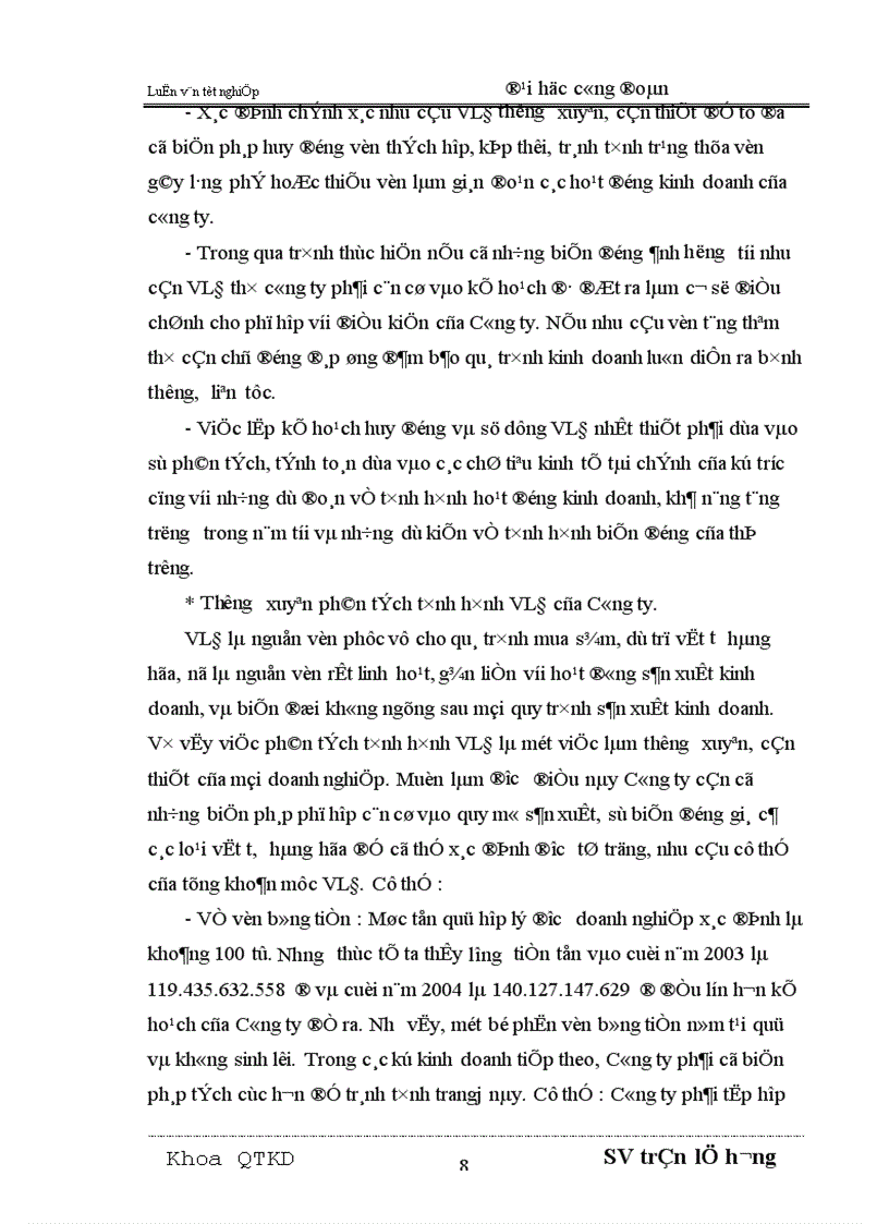 image for page Một số biện pháp nâng cao hiệu quả sử dụng vốn lưu động tại Công ty Dệt May Hà Nội