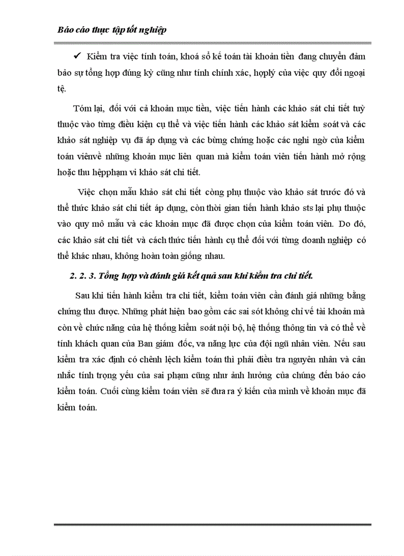 image for page Trình tự kiểm toán Vốn bằng tiền trong kiểm toán BCTC thực hiện tại công ty kiểm toán VAE 1