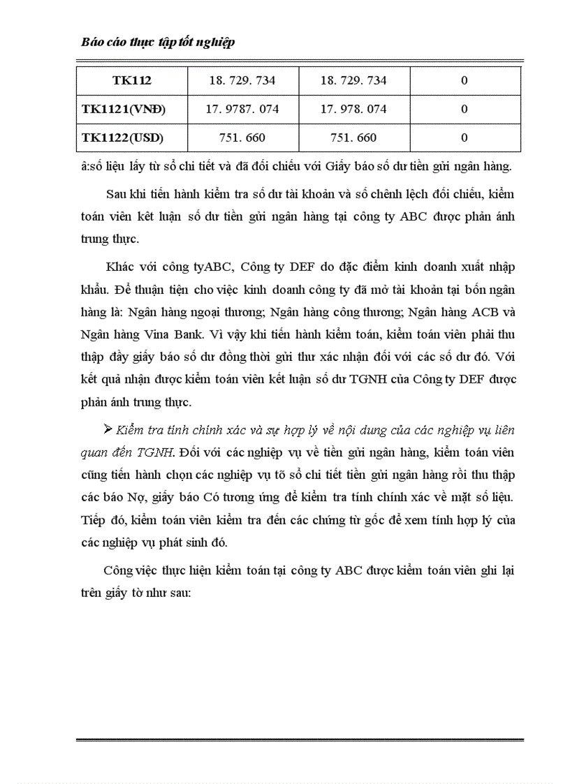 image for page Trình tự kiểm toán Vốn bằng tiền trong kiểm toán BCTC thực hiện tại công ty kiểm toán VAE 1