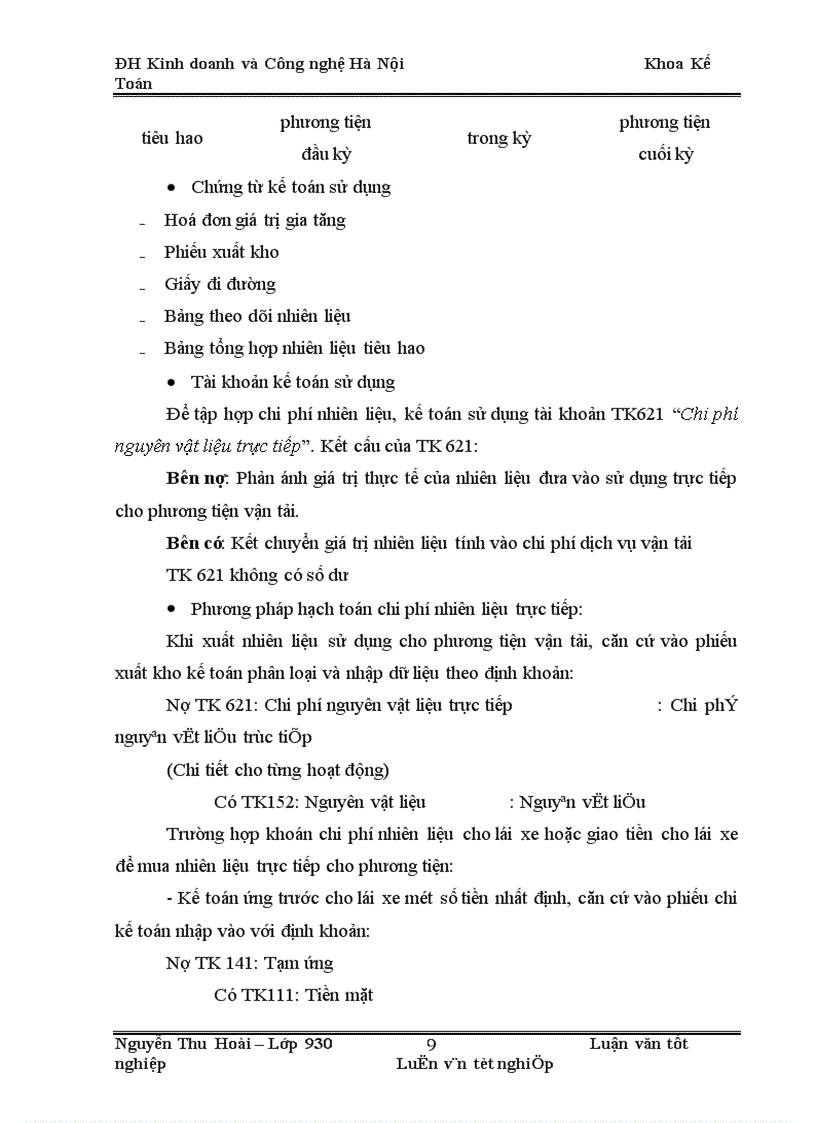 image for page Hoàn thiện công tác hạch toán kế toán chi phí sản xuất và tính giá thành sản phẩm dịch vụ vận tải tại Công ty Cổ phần Vận tải và Thương mại Vitranimex 1