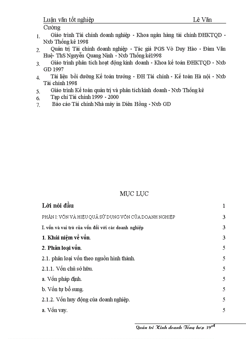 image for page Một số giải pháp nâng cao hiệu qủa sử dụng vốn ở Nhà máy in Diên Hồng Nhà xuất bản Giáo dục