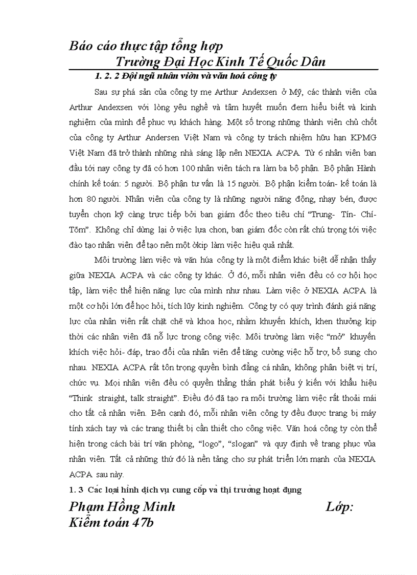 image for page Báo cáo thực tập tổng hợp của công ty TNHH kiểm toán và tư vấn NEXIA ACPA