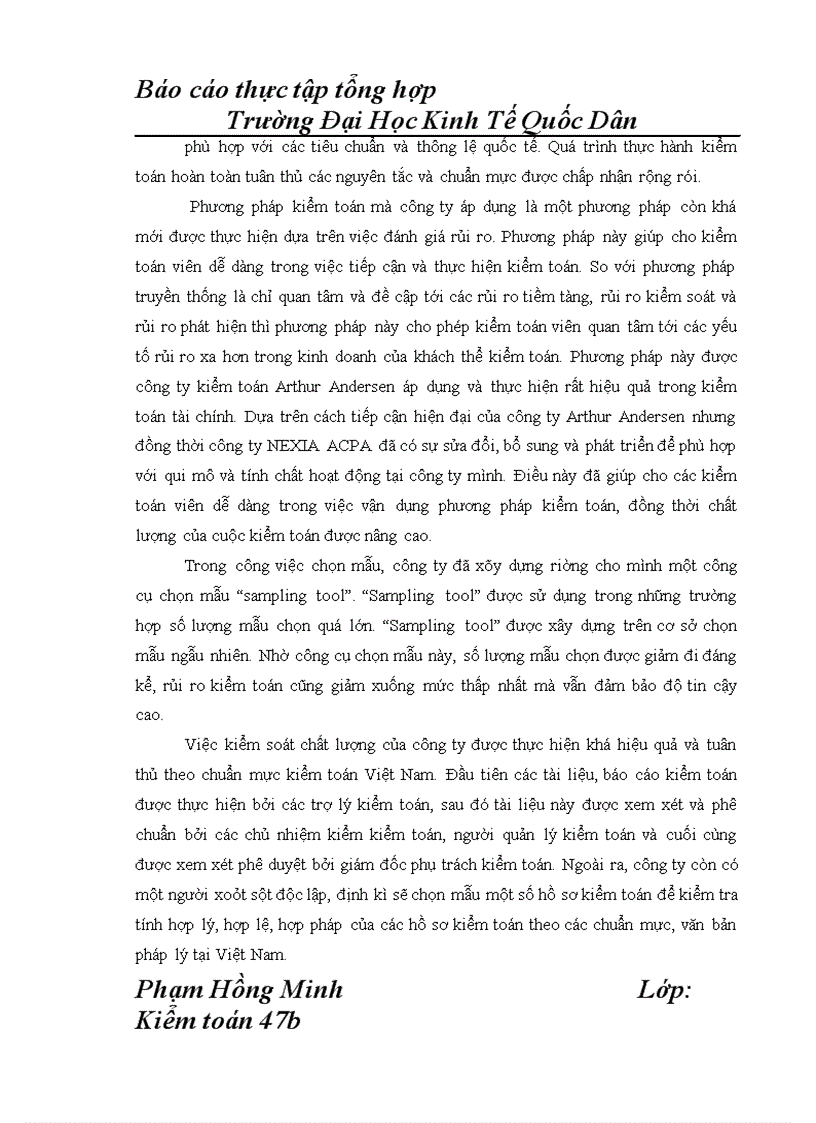 image for page Báo cáo thực tập tổng hợp của công ty TNHH kiểm toán và tư vấn NEXIA ACPA