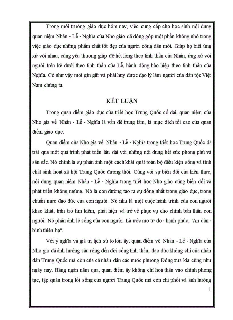 image for page Tư tưởng nhân văn trong quan niệm về Nhân Lễ Nghĩa của Nho Giáo