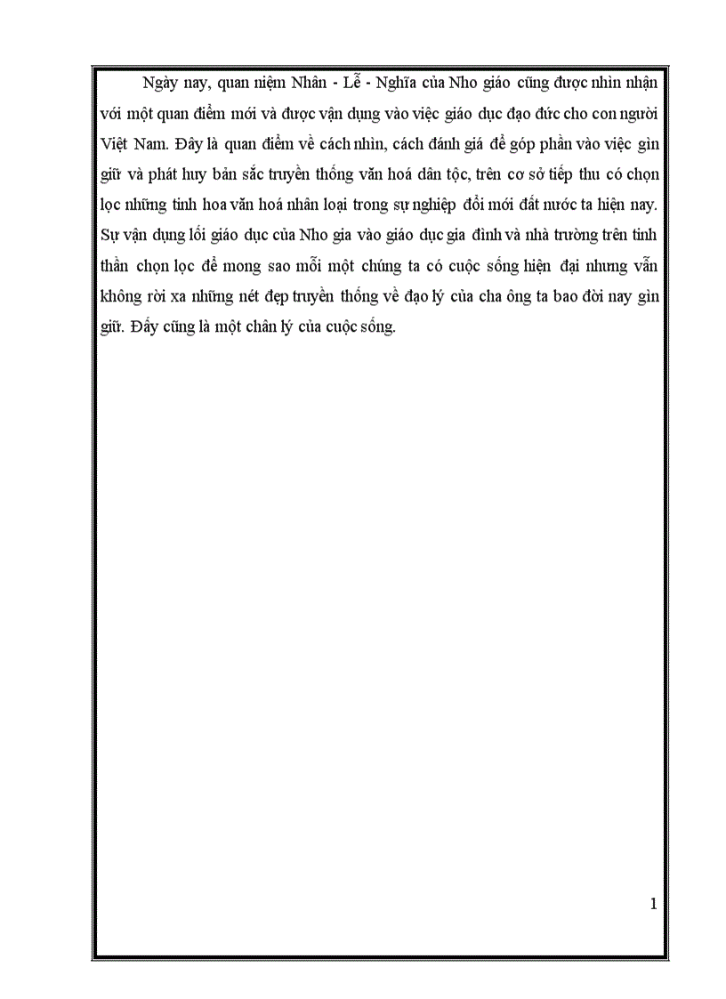 image for page Tư tưởng nhân văn trong quan niệm về Nhân Lễ Nghĩa của Nho Giáo